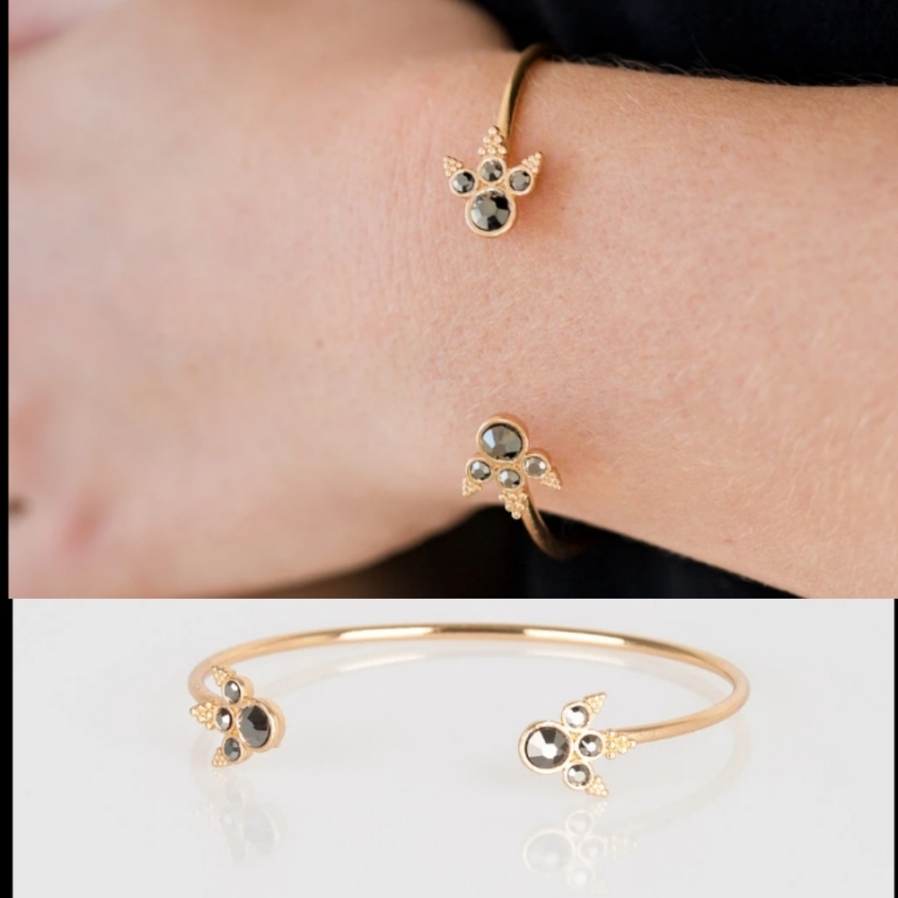 Rose gold and hematite bracelet